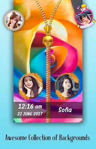 Play Rainbow Rose Zipper Lock Screen  and enjoy Rainbow Rose Zipper Lock Screen with UptoPlay