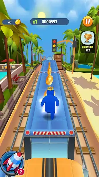 Play Rainbow Run: 3D Running Game as an online game Rainbow Run: 3D Running Game with UptoPlay