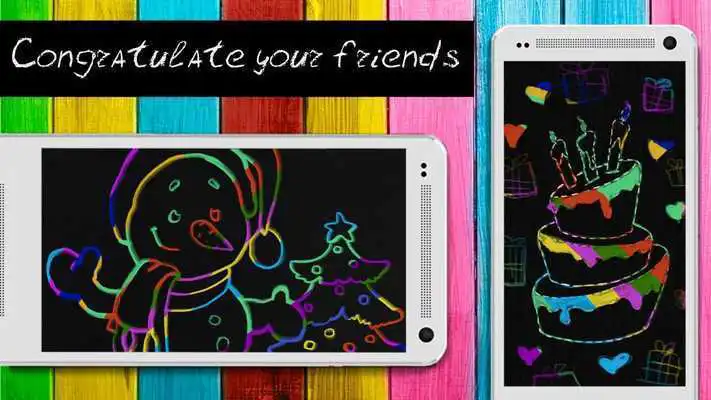 Play Rainbow Scratch Postcard