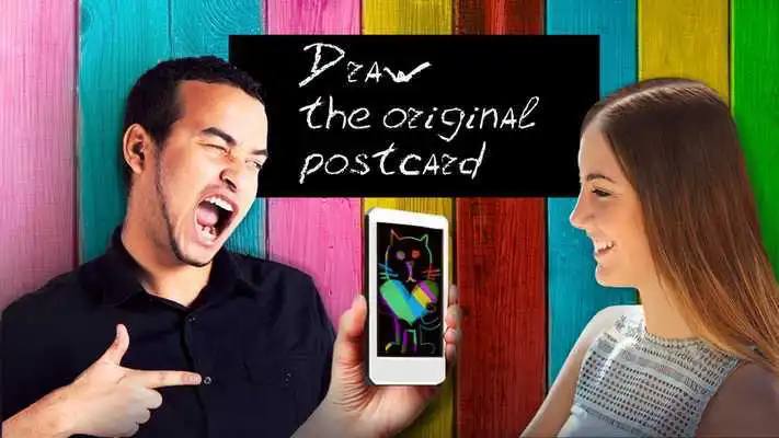 Play Rainbow Scratch Postcard