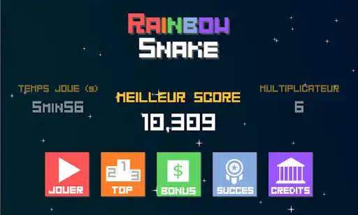 Play Rainbow Snake  and enjoy Rainbow Snake with UptoPlay