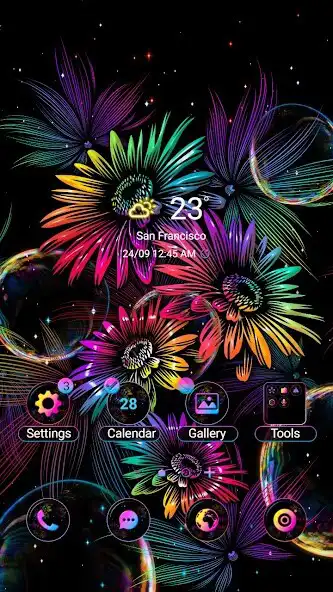 Play Rainbow Sunflower - Wallpaper as an online game Rainbow Sunflower - Wallpaper with UptoPlay