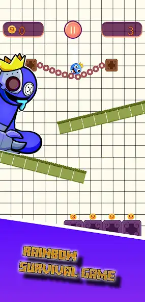 Play Rainbow Survival- Blue monster  and enjoy Rainbow Survival- Blue monster with UptoPlay