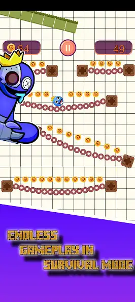 Play Rainbow Survival- Blue monster as an online game Rainbow Survival- Blue monster with UptoPlay