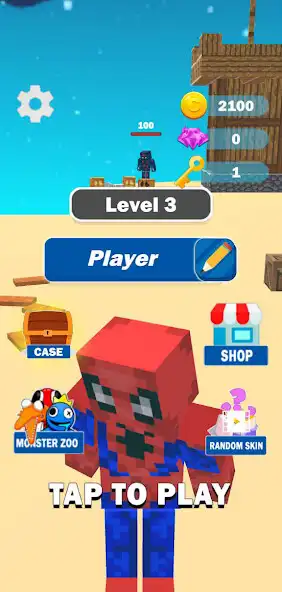 Play Rainbow - Survival Tower Craft as an online game Rainbow - Survival Tower Craft with UptoPlay