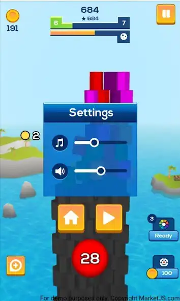Play Rainbow Tower as an online game Rainbow Tower with UptoPlay