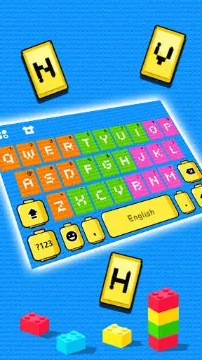 Play Rainbow Toy Bricks Keyboard Background as an online game Rainbow Toy Bricks Keyboard Background with UptoPlay