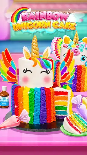 Play Rainbow Unicorn Cake - Unicorn Food Maker  and enjoy Rainbow Unicorn Cake - Unicorn Food Maker with UptoPlay