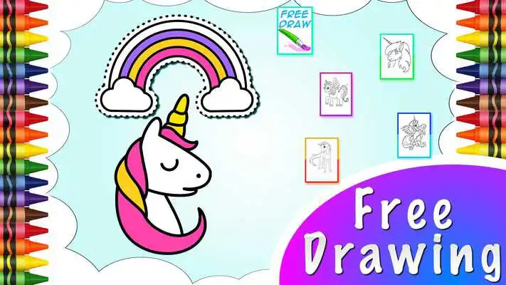 Play Rainbow Unicorn Coloring