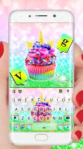 Play Rainbow Unicorn Cupcake Keyboard Theme  and enjoy Rainbow Unicorn Cupcake Keyboard Theme with UptoPlay