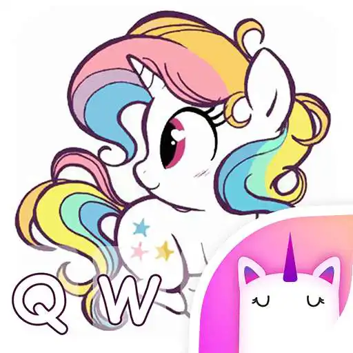 Play Rainbow Unicorn Emoji Keyboard Theme APK