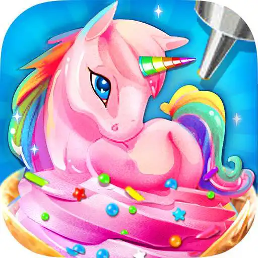 Play Rainbow Unicorn Ice Cream Food Maker Cooking Games APK