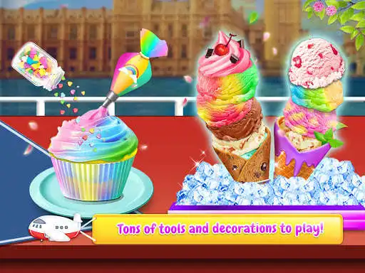 Play Rainbow Unicorn Ice Cream Food Maker Cooking Games as an online game Rainbow Unicorn Ice Cream Food Maker Cooking Games with UptoPlay
