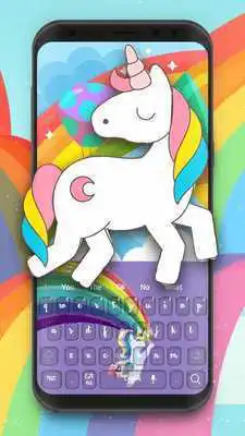 Play Rainbow Unicorn Keyboard Theme 2018