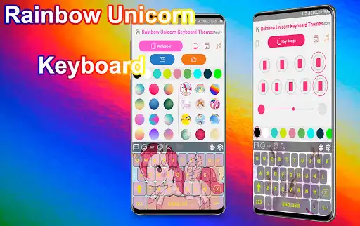 Play Rainbow unicorn Keyboard theme