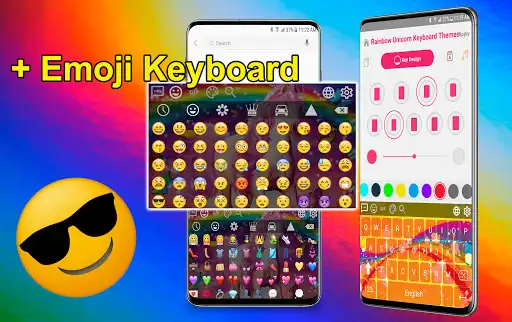 Play Rainbow unicorn Keyboard theme