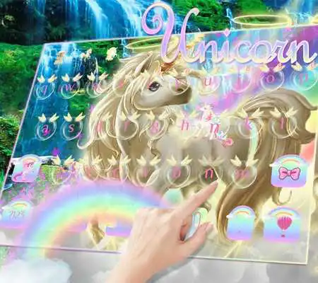 Play Rainbow unicorn Keyboard theme