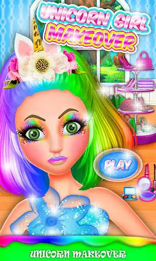 Play Rainbow Unicorn Princess makeover! Magic Outfits  and enjoy Rainbow Unicorn Princess makeover! Magic Outfits with UptoPlay