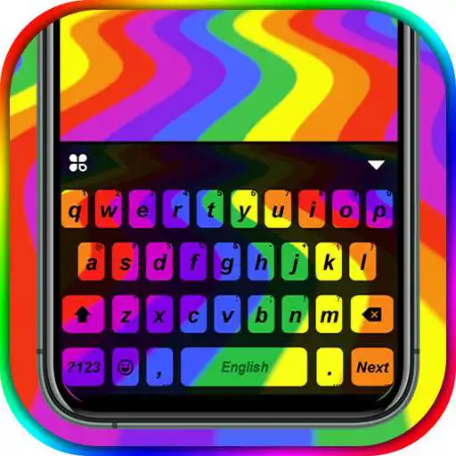 Play Rainbow Wave Live Keyboard Background APK