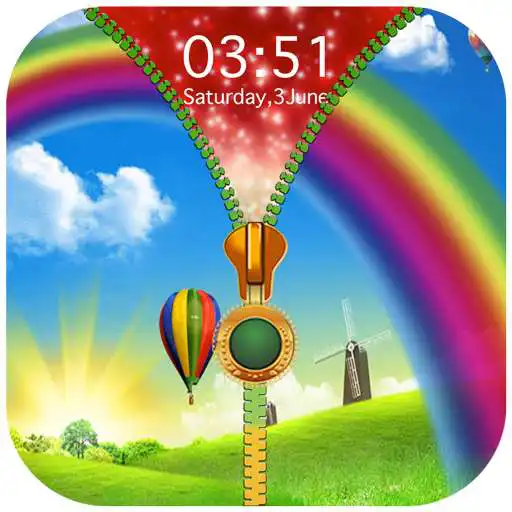 Play Rainbow Zipper Lock Screen APK