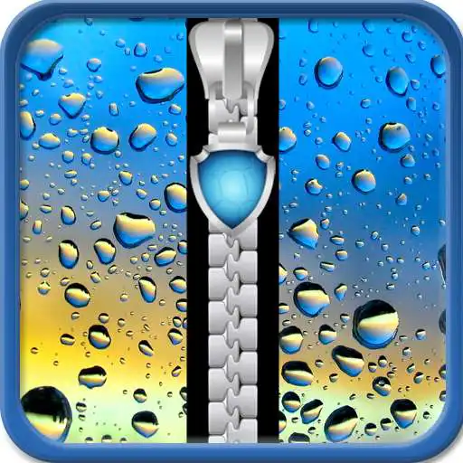 Free play online Rain Drops Zipper Lock Screen APK