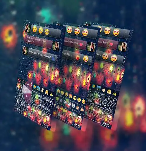 Play Rain Emoji GO Keyboard