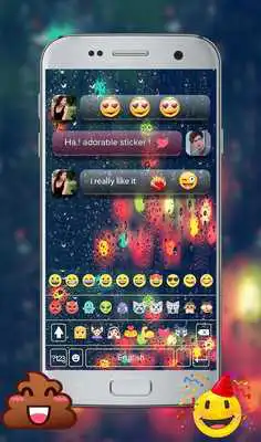 Play Rain Emoji GO Keyboard