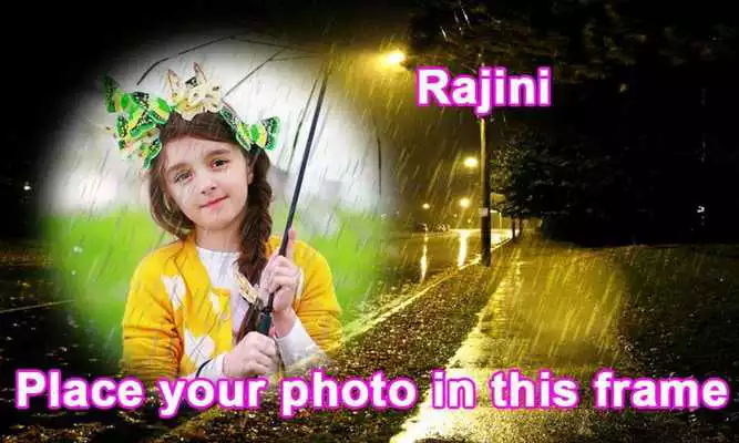 Play Rain photo frame effects