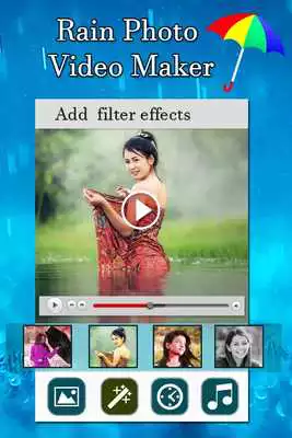 Play Rain Photo Video Maker