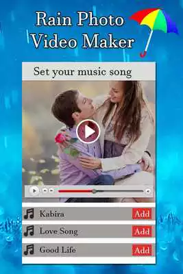 Play Rain Photo Video Maker