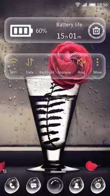 Play Rain Rose 91 Launcher Theme