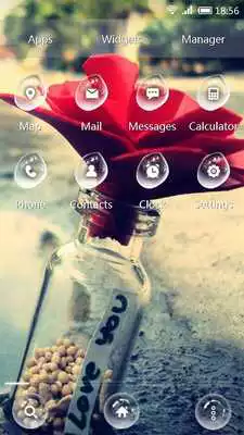 Play Rain Rose 91 Launcher Theme