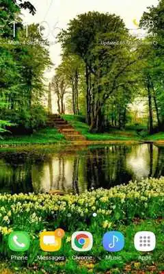 Play Rainy Flowers Garden LWP