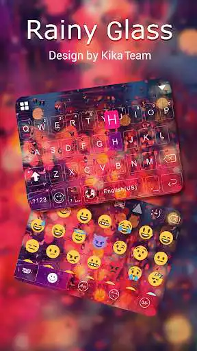 Play Rainy Glass  Keyboard Theme as an online game Rainy Glass  Keyboard Theme with UptoPlay