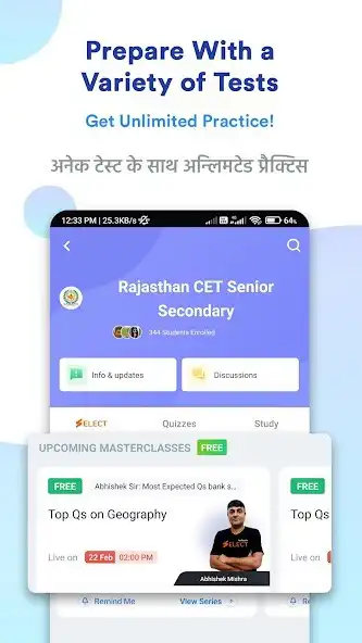 Play Rajasthan CET SrSec. Prep App as an online game Rajasthan CET SrSec. Prep App with UptoPlay