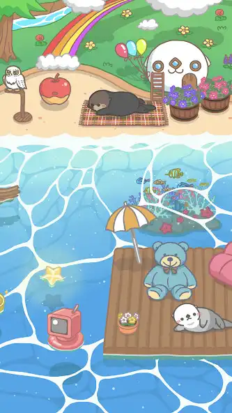 Play Rakko Ukabe - Lets call cute sea otters! as an online game Rakko Ukabe - Lets call cute sea otters! with UptoPlay