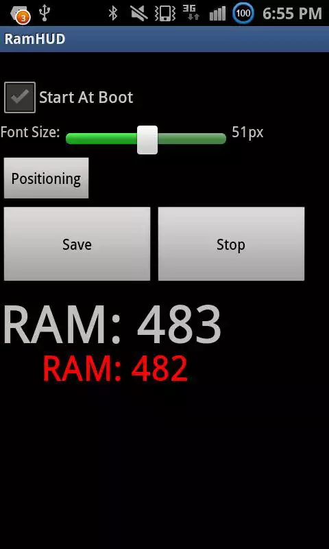 Play RamHUD - Display Free Ram