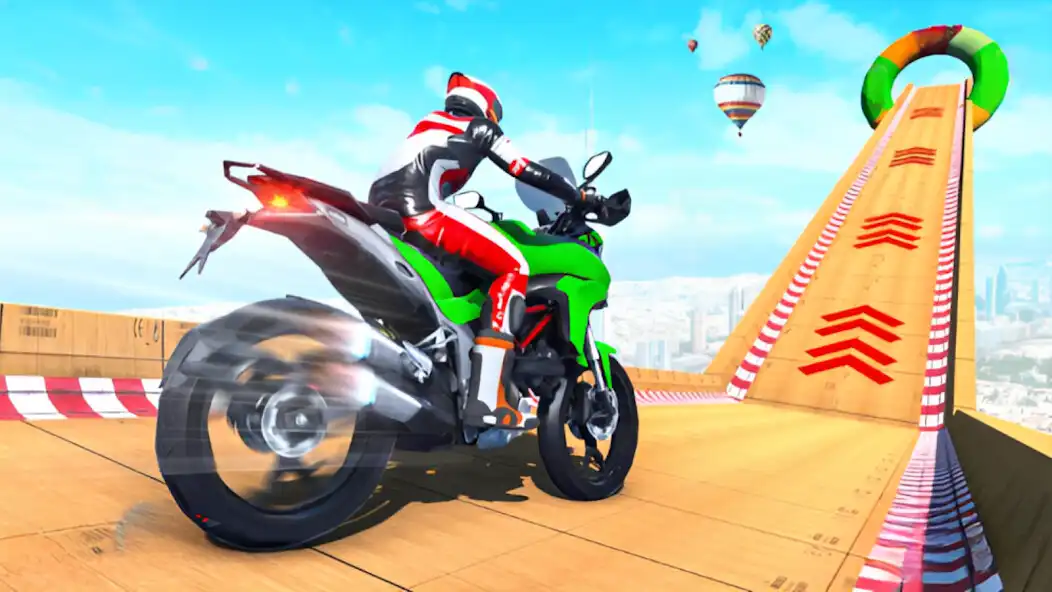Play Ramp Bike Stunt Mega Racer as an online game Ramp Bike Stunt Mega Racer with UptoPlay