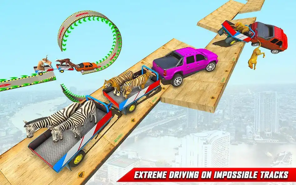 Play Ramp Car Stunt: Animal Racing  and enjoy Ramp Car Stunt: Animal Racing with UptoPlay