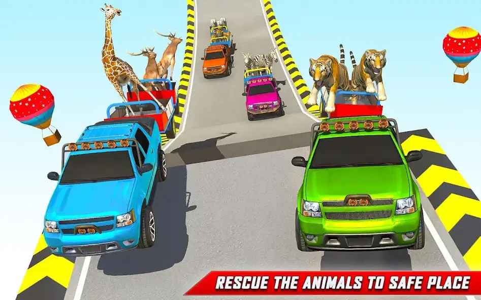Play Ramp Car Stunt: Animal Racing as an online game Ramp Car Stunt: Animal Racing with UptoPlay