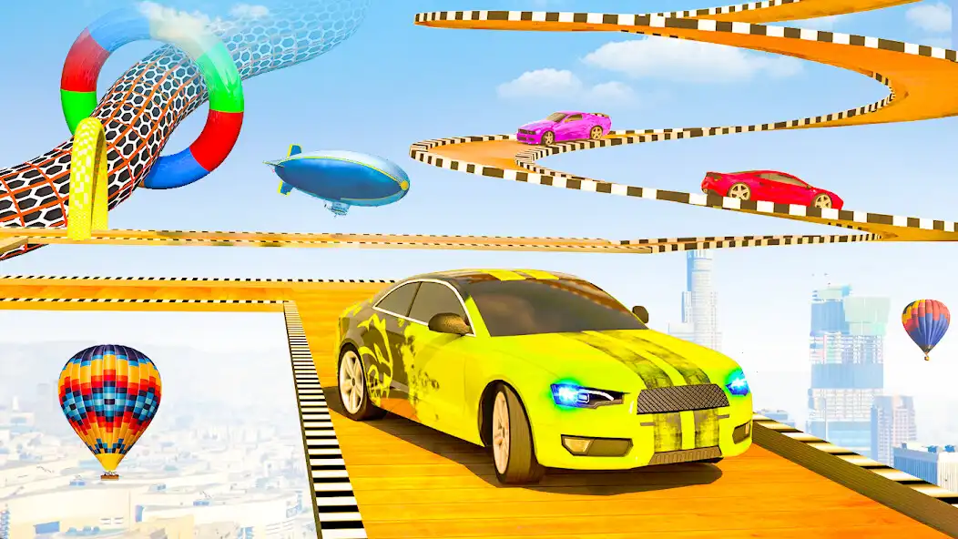 Spela Ramp Car Stunt Game: Car Games som ett onlinespel Ramp Car Stunt Game: Car Games med UptoPlay