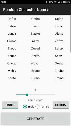Play Random Character Names as an online game Random Character Names with UptoPlay