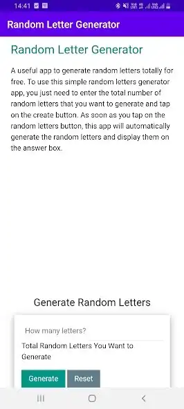 Play Random Letters Generator  and enjoy Random Letters Generator with UptoPlay