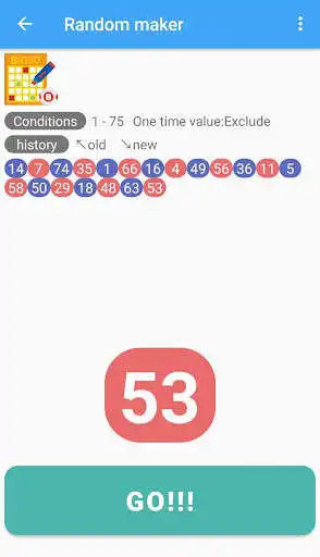 Play Random Maker.　Dice, Bingo, Numbers, Alphabets as an online game Random Maker.　Dice, Bingo, Numbers, Alphabets with UptoPlay