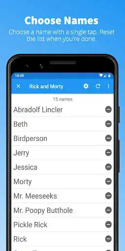 Play Random Name Picker - Raffles, Decisions, Groups as an online game Random Name Picker - Raffles, Decisions, Groups with UptoPlay