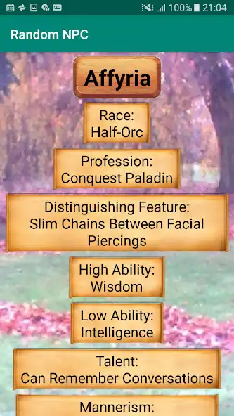 Play Random NPC Generator as an online game Random NPC Generator with UptoPlay