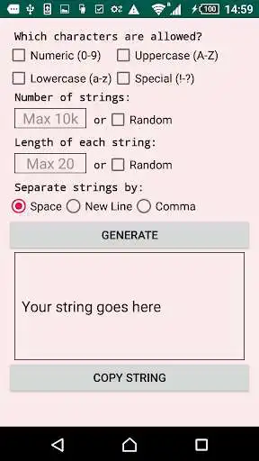 Play Random String Generator  and enjoy Random String Generator with UptoPlay