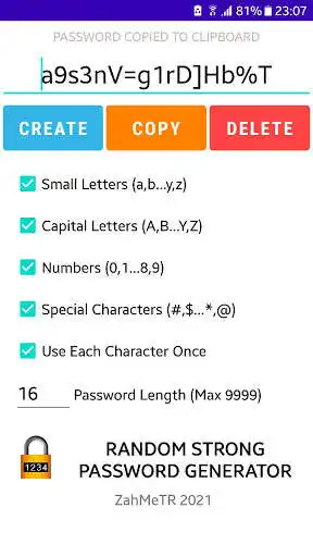 Play Random Strong Password Generator  and enjoy Random Strong Password Generator with UptoPlay