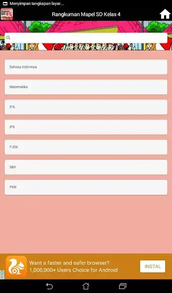 Play APK Rangkuman Mata pelajaran Kelas 4 SD/MI  and enjoy Rangkuman Mata pelajaran Kelas 4 SD/MI with UptoPlay com.SoftInc.RangkumanMateriSDKelas4