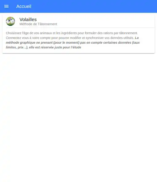 Play RatioCalc, Calculatrice des rations des volailles  and enjoy RatioCalc, Calculatrice des rations des volailles with UptoPlay